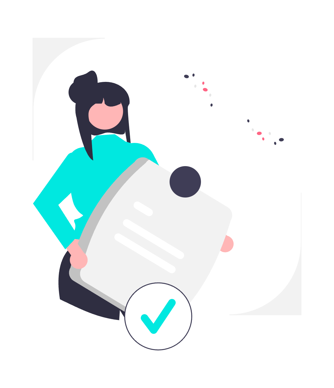 Woman holding a certificate